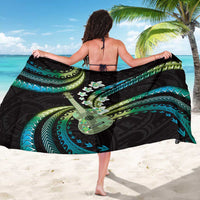 Hawaiian Ukulele Sarong Chartreuse Cyan Fantastic Plumeria LT01 - Polynesian Pride