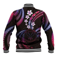 Hawaii Map Kanaka Maoli Baseball Jacket Fantastic Frangipani Sweet Dream LT01 - Polynesian Pride