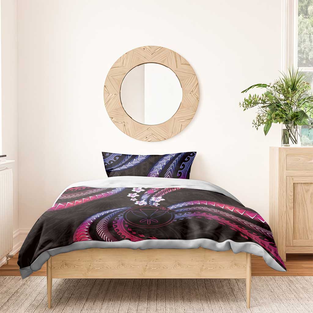 Hawaii Map Kanaka Maoli Bedding Set Fantastic Frangipani Sweet Dream LT01 - Polynesian Pride