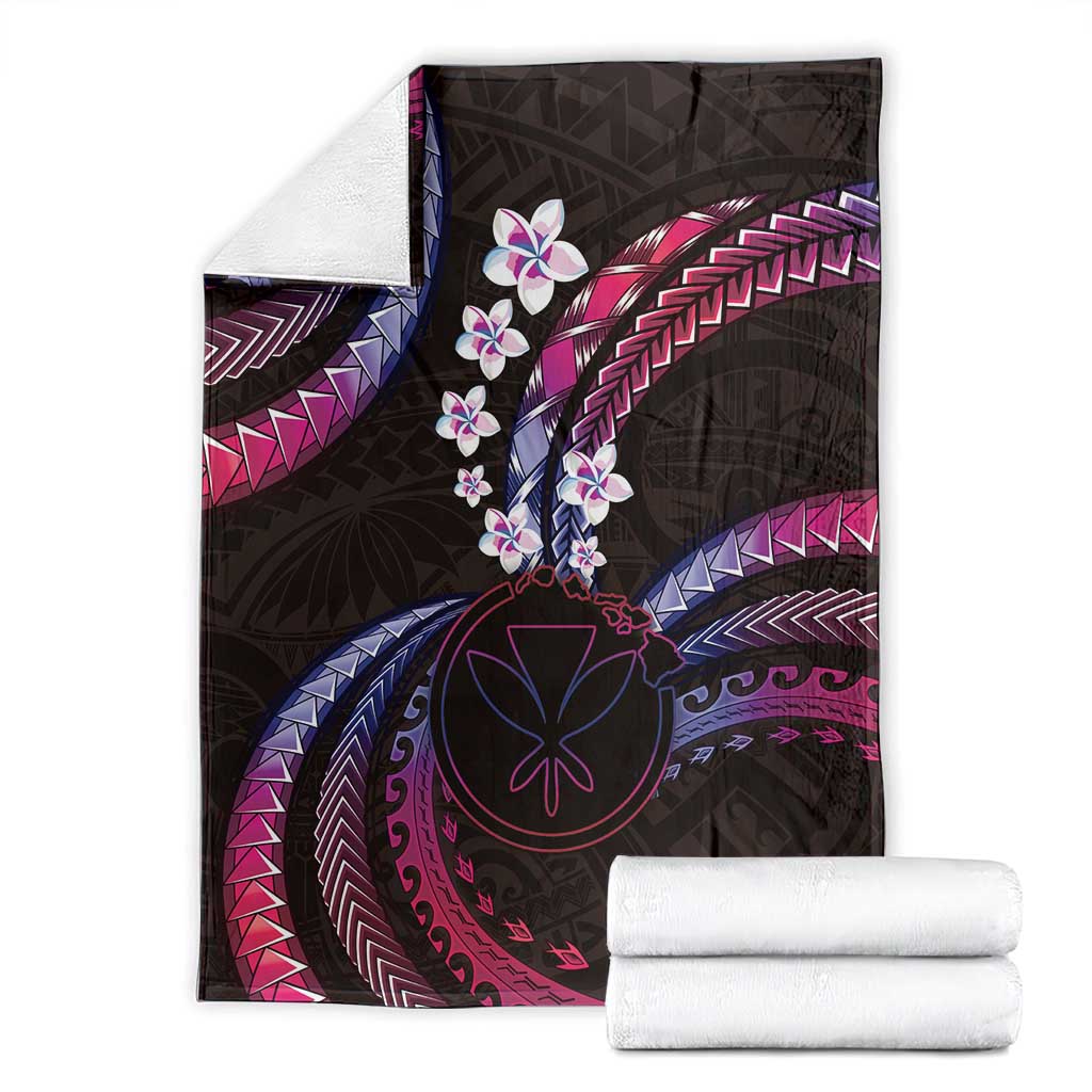Hawaii Map Kanaka Maoli Blanket Fantastic Frangipani Sweet Dream LT01 - Polynesian Pride