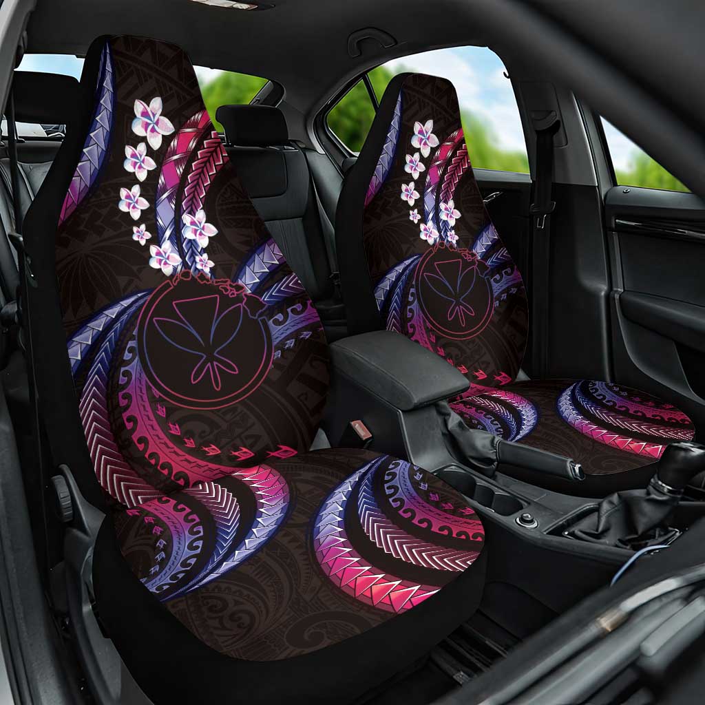 Hawaii Map Kanaka Maoli Car Seat Cover Fantastic Frangipani Sweet Dream LT01 One Size Pink - Polynesian Pride