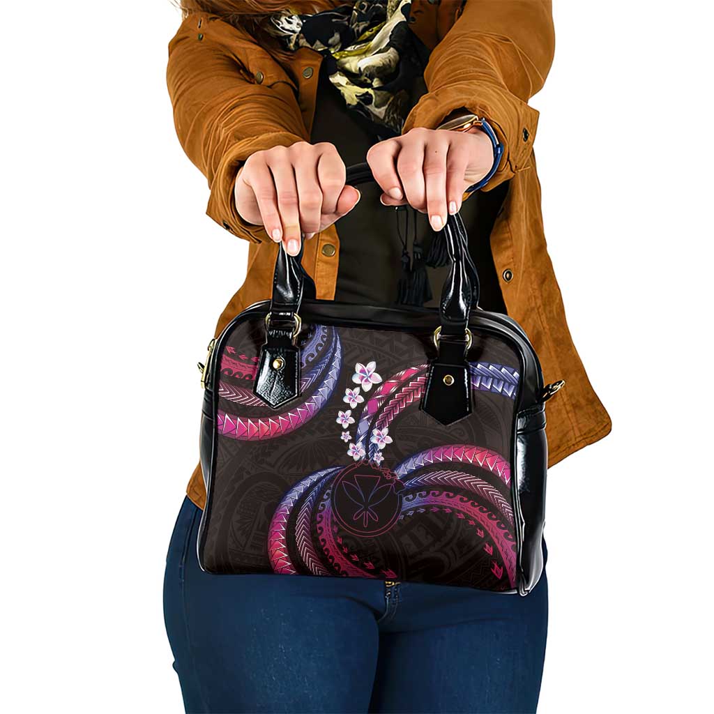 Hawaii Map Kanaka Maoli Shoulder Handbag Fantastic Frangipani Sweet Dream LT01 One Size Pink - Polynesian Pride