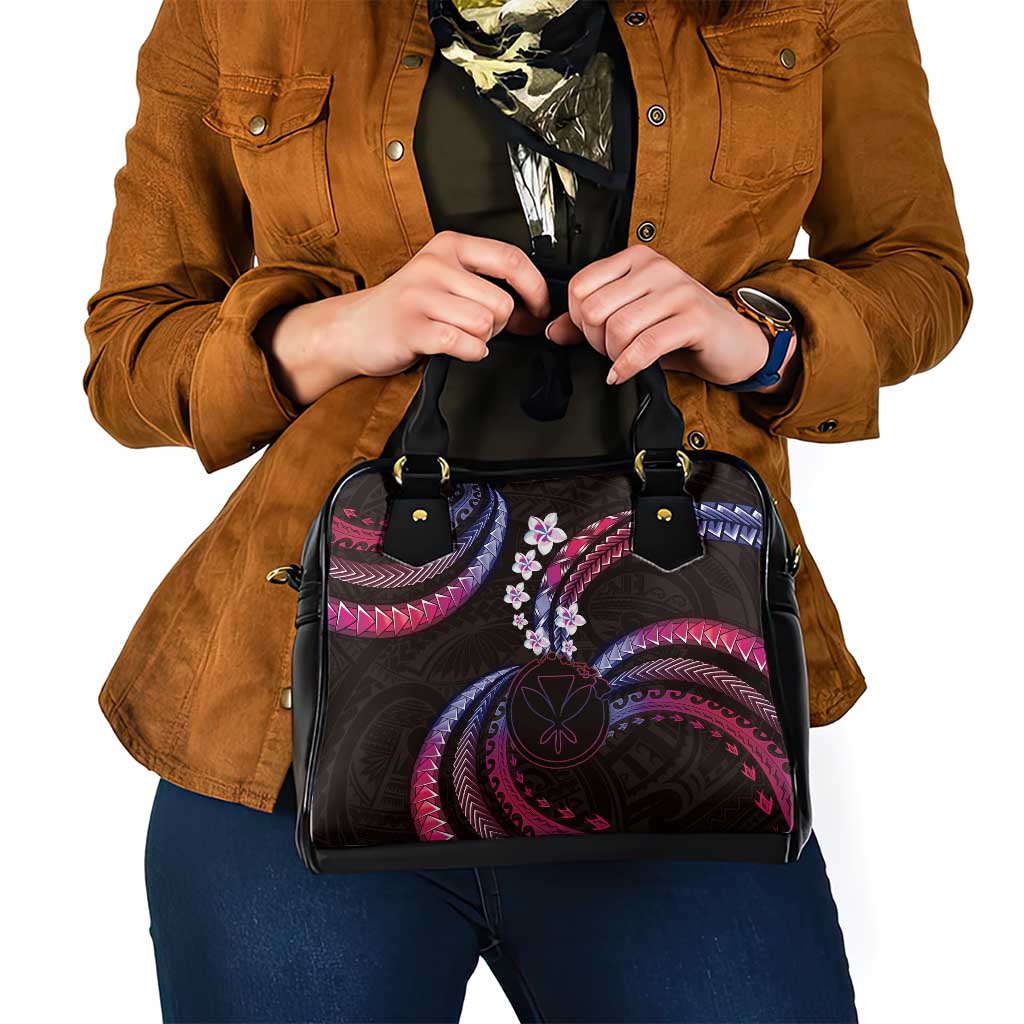 Hawaii Map Kanaka Maoli Shoulder Handbag Fantastic Frangipani Sweet Dream LT01 - Polynesian Pride