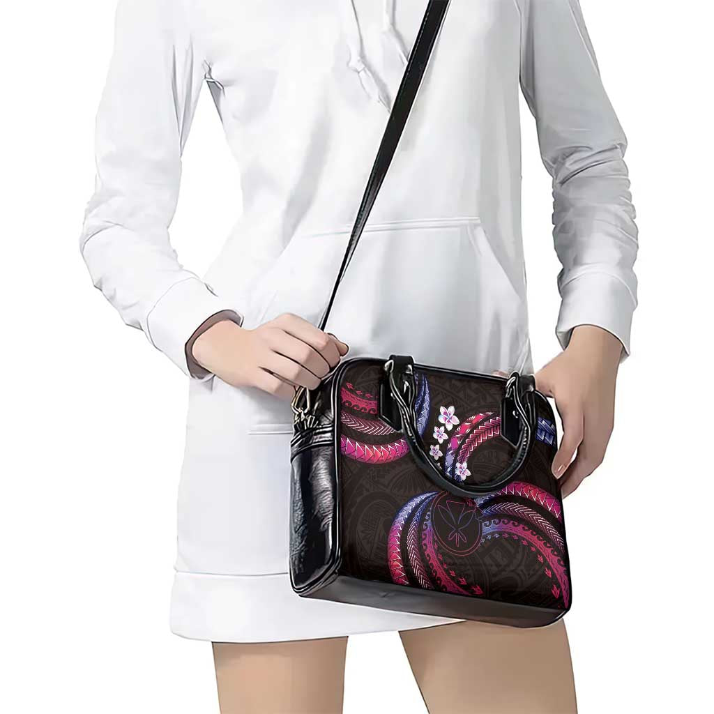 Hawaii Map Kanaka Maoli Shoulder Handbag Fantastic Frangipani Sweet Dream LT01 - Polynesian Pride