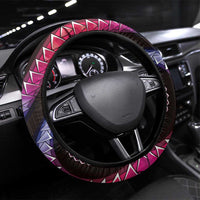 Hawaii Map Kanaka Maoli Steering Wheel Cover Fantastic Frangipani Sweet Dream LT01 Universal Fit Pink - Polynesian Pride