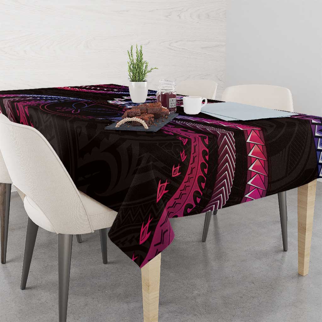 Hawaii Map Kanaka Maoli Tablecloth Fantastic Frangipani Sweet Dream LT01 - Polynesian Pride