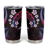 Hawaii Map Kanaka Maoli Tumbler Cup Fantastic Frangipani Sweet Dream LT01 Pink - Polynesian Pride