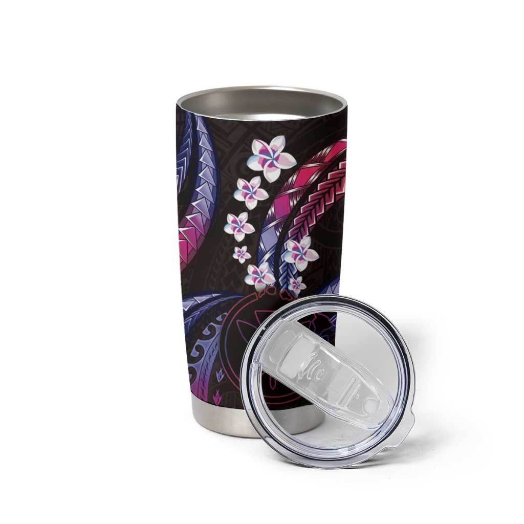 Hawaii Map Kanaka Maoli Tumbler Cup Fantastic Frangipani Sweet Dream LT01 - Polynesian Pride