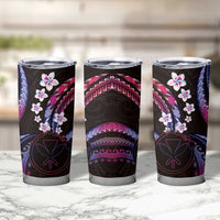 Hawaii Map Kanaka Maoli Tumbler Cup Fantastic Frangipani Sweet Dream LT01 - Polynesian Pride