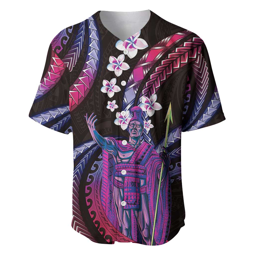 Hawaii King Kamehameha Baseball Jersey Fantastic Plumeria Sweet Vibes LT01 Pink - Polynesian Pride