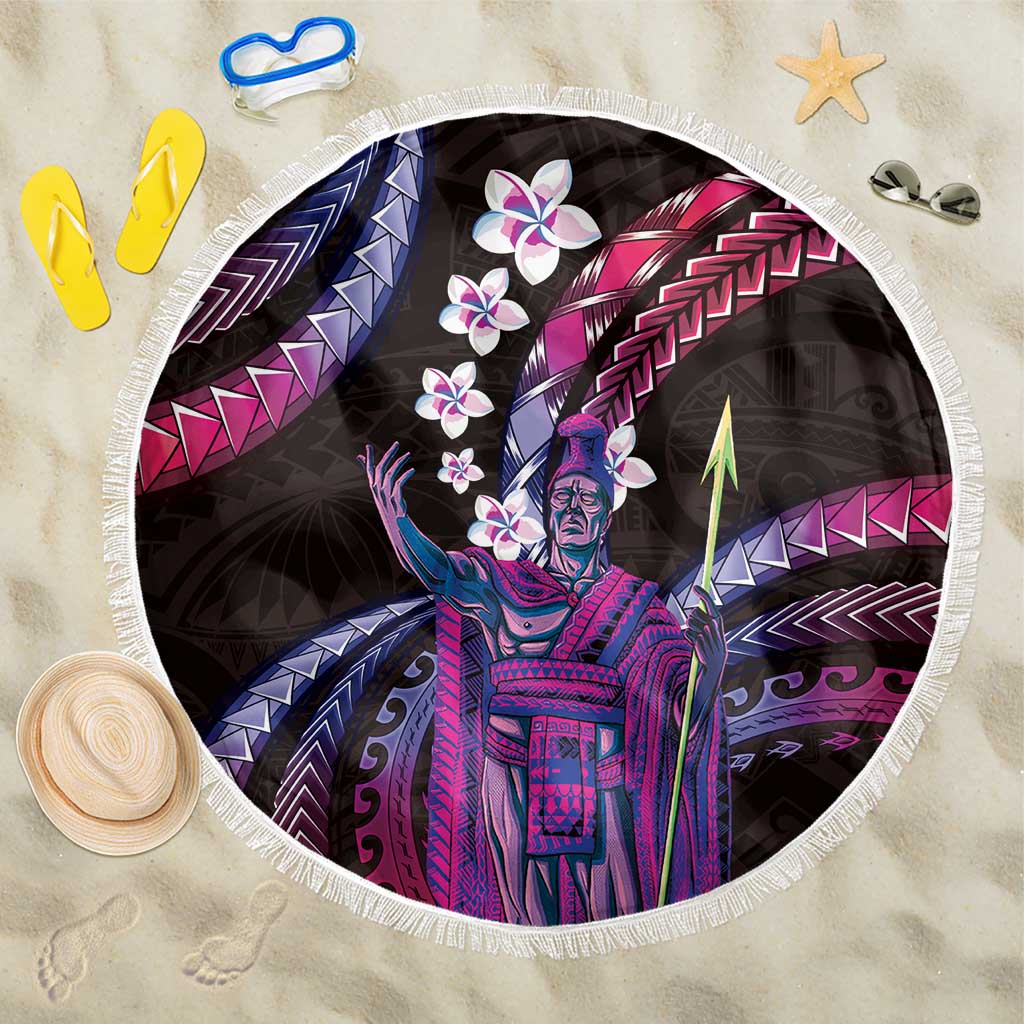Hawaii King Kamehameha Beach Blanket Fantastic Plumeria Sweet Vibes LT01 One Size 150cm Pink - Polynesian Pride