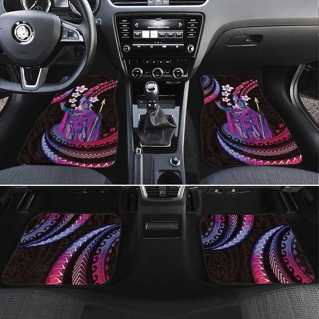 Hawaii King Kamehameha Car Mats Fantastic Plumeria Sweet Vibes LT01 Set 4pcs Pink - Polynesian Pride