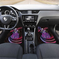 Hawaii King Kamehameha Car Mats Fantastic Plumeria Sweet Vibes LT01 Set 2pcs - Front Pink - Polynesian Pride