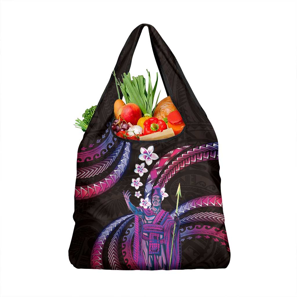 Hawaii King Kamehameha Grocery Bag Fantastic Plumeria Sweet Vibes LT01 1-pack One Size Pink - Polynesian Pride