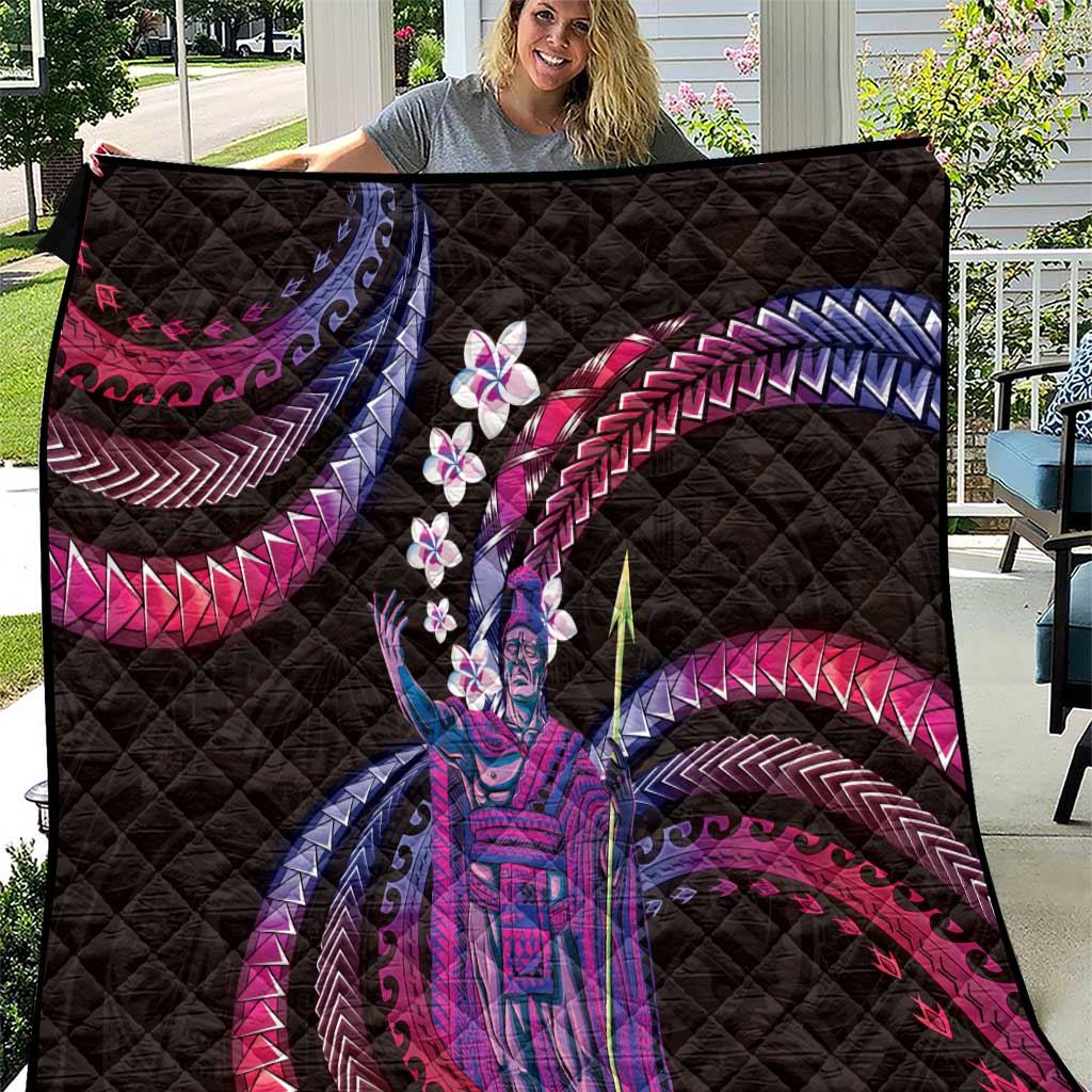 Hawaii King Kamehameha Quilt Fantastic Plumeria Sweet Vibes LT01 Pink - Polynesian Pride