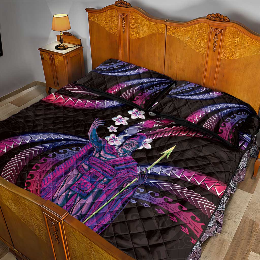 Hawaii King Kamehameha Quilt Bed Set Fantastic Plumeria Sweet Vibes LT01 - Polynesian Pride