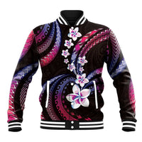Hawaii Plumeria Baseball Jacket Sweet Gradient Polynesian Pattern LT01 Unisex Pink - Polynesian Pride