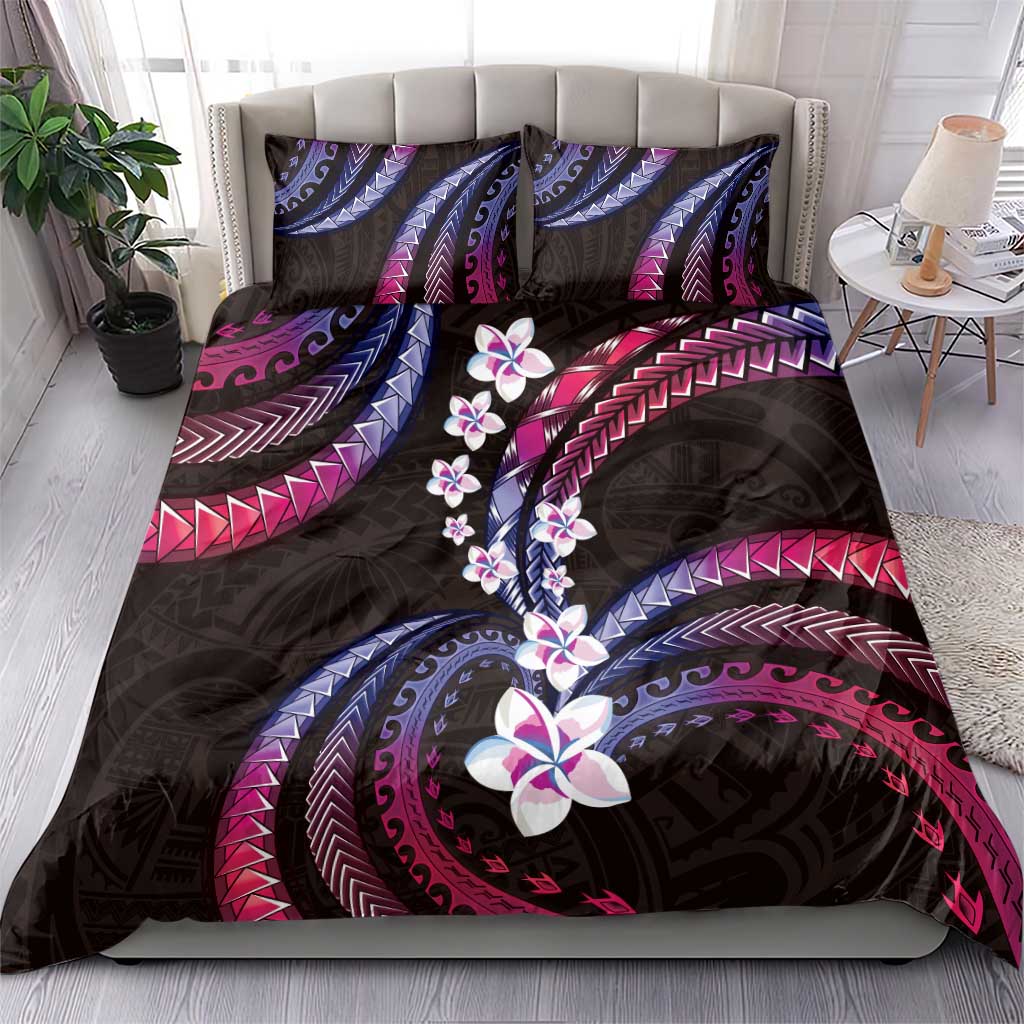 Hawaii Plumeria Bedding Set Sweet Gradient Polynesian Pattern LT01 - Polynesian Pride