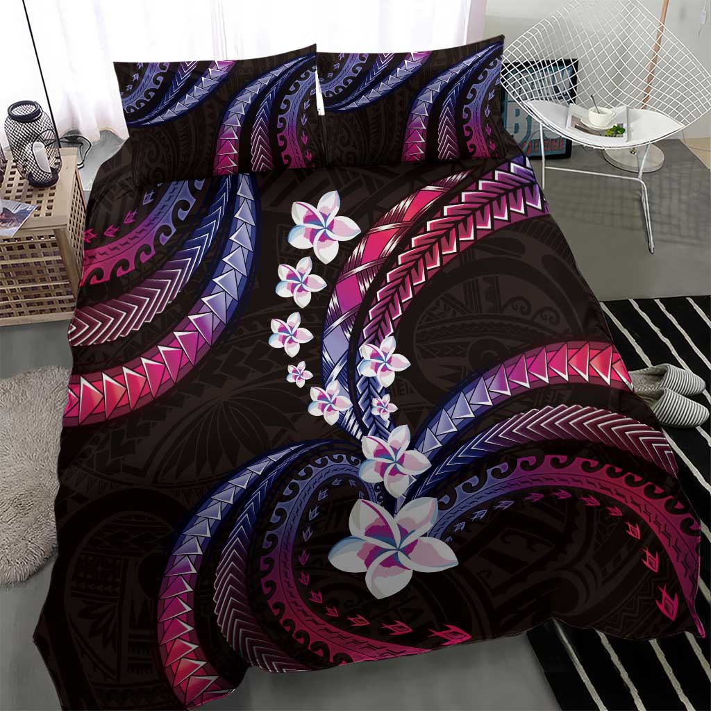 Hawaii Plumeria Bedding Set Sweet Gradient Polynesian Pattern LT01 - Polynesian Pride
