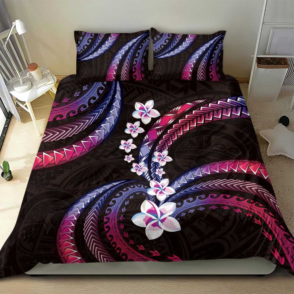 Hawaii Plumeria Bedding Set Sweet Gradient Polynesian Pattern LT01 - Polynesian Pride