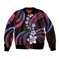 Hawaii Plumeria Bomber Jacket Sweet Gradient Polynesian Pattern LT01 Unisex Pink - Polynesian Pride