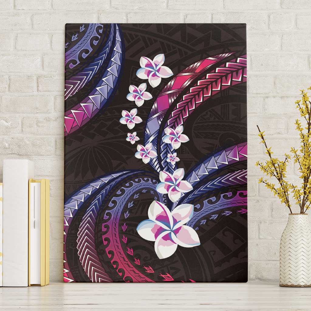 Hawaii Plumeria Canvas Wall Art Sweet Gradient Polynesian Pattern LT01 Without Frame Pink - Polynesian Pride