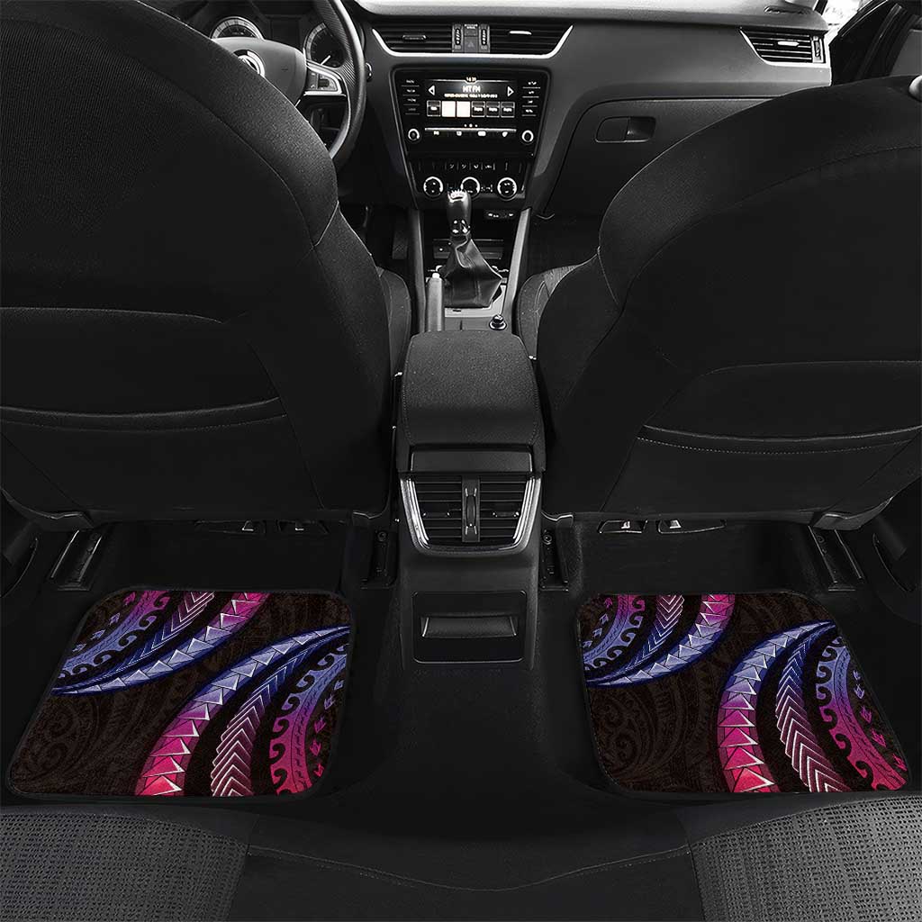 Hawaii Plumeria Car Mats Sweet Gradient Polynesian Pattern LT01 Set 2pcs - Back Pink - Polynesian Pride