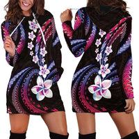 Hawaii Plumeria Hoodie Dress Sweet Gradient Polynesian Pattern LT01 - Polynesian Pride