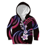 Hawaii Plumeria Kid Hoodie Sweet Gradient Polynesian Pattern LT01 Zip Hoodie Pink - Polynesian Pride