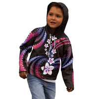Hawaii Plumeria Kid Hoodie Sweet Gradient Polynesian Pattern LT01 - Polynesian Pride