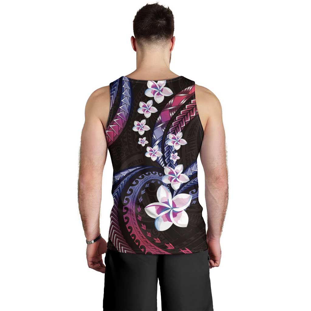 Hawaii Plumeria Men Tank Top Sweet Gradient Polynesian Pattern LT01 - Polynesian Pride