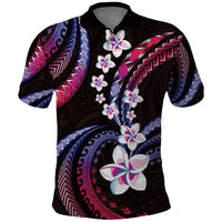 Hawaii Plumeria Polo Shirt Sweet Gradient Polynesian Pattern LT01 Pink - Polynesian Pride
