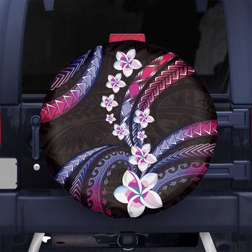 Hawaii Plumeria Spare Tire Cover Sweet Gradient Polynesian Pattern LT01 No hole Pink - Polynesian Pride