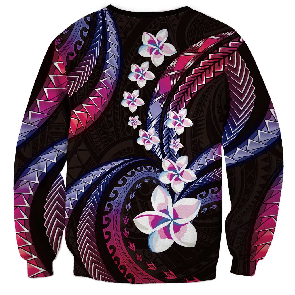 Hawaii Plumeria Sweatshirt Sweet Gradient Polynesian Pattern LT01 - Polynesian Pride