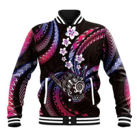 Hawaii Shaka Sign Baseball Jacket Fantastic Frangipani Sweet Vibes LT01 Unisex Pink - Polynesian Pride