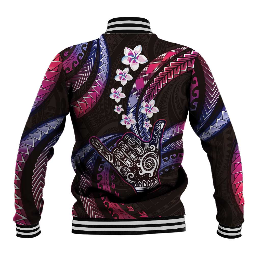 Hawaii Shaka Sign Baseball Jacket Fantastic Frangipani Sweet Vibes LT01 - Polynesian Pride