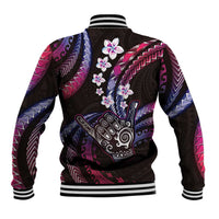 Hawaii Shaka Sign Baseball Jacket Fantastic Frangipani Sweet Vibes LT01 - Polynesian Pride