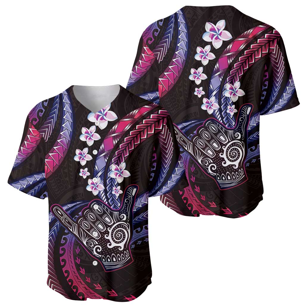 Hawaii Shaka Sign Baseball Jersey Fantastic Frangipani Sweet Vibes LT01 - Polynesian Pride