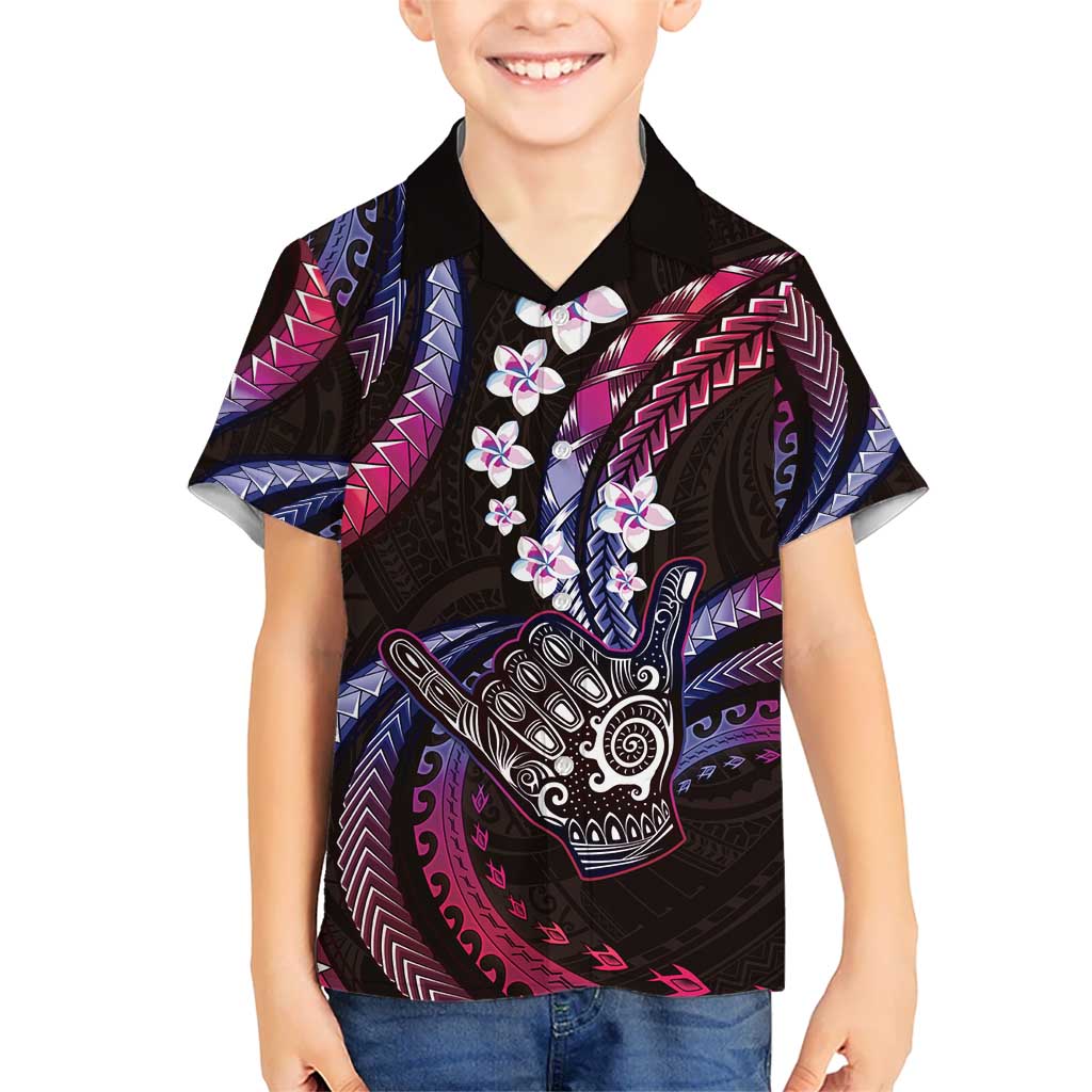 Hawaii Shaka Sign Kid Hawaiian Shirt Fantastic Frangipani Sweet Vibes LT01 Kid Pink - Polynesian Pride