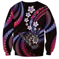 Hawaii Shaka Sign Sweatshirt Fantastic Frangipani Sweet Vibes LT01 - Polynesian Pride