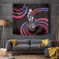 Hawaii Shaka Sign Tapestry Fantastic Frangipani Sweet Vibes LT01 Pink - Polynesian Pride