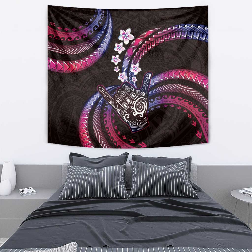 Hawaii Shaka Sign Tapestry Fantastic Frangipani Sweet Vibes LT01 - Polynesian Pride