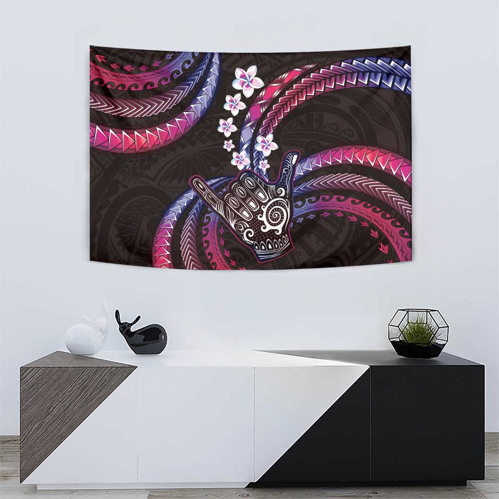 Hawaii Shaka Sign Tapestry Fantastic Frangipani Sweet Vibes LT01 - Polynesian Pride