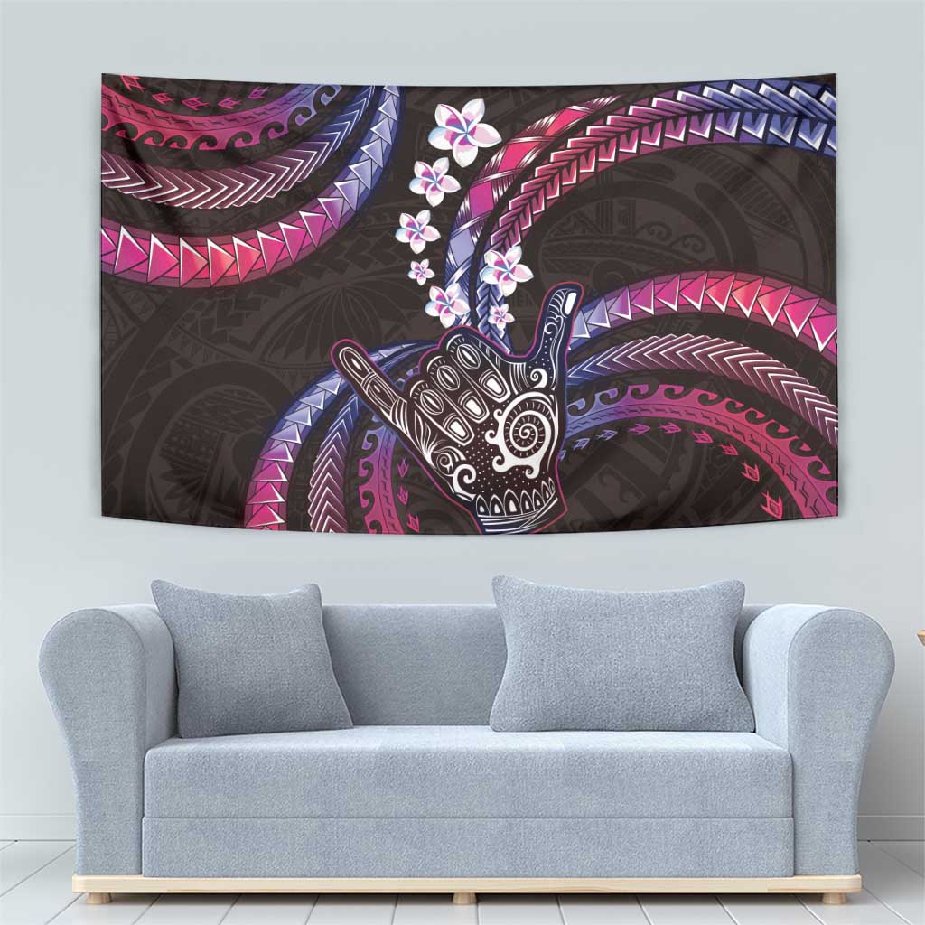 Hawaii Shaka Sign Tapestry Fantastic Frangipani Sweet Vibes LT01 - Polynesian Pride