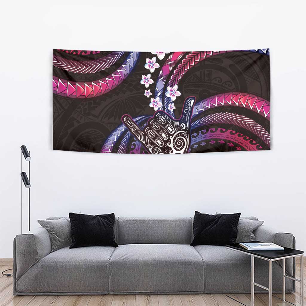 Hawaii Shaka Sign Tapestry Fantastic Frangipani Sweet Vibes LT01 - Polynesian Pride