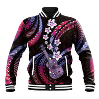 Hawaiian Ukulele Baseball Jacket Sweet Dream Fantastic Plumeria LT01 Unisex Pink - Polynesian Pride