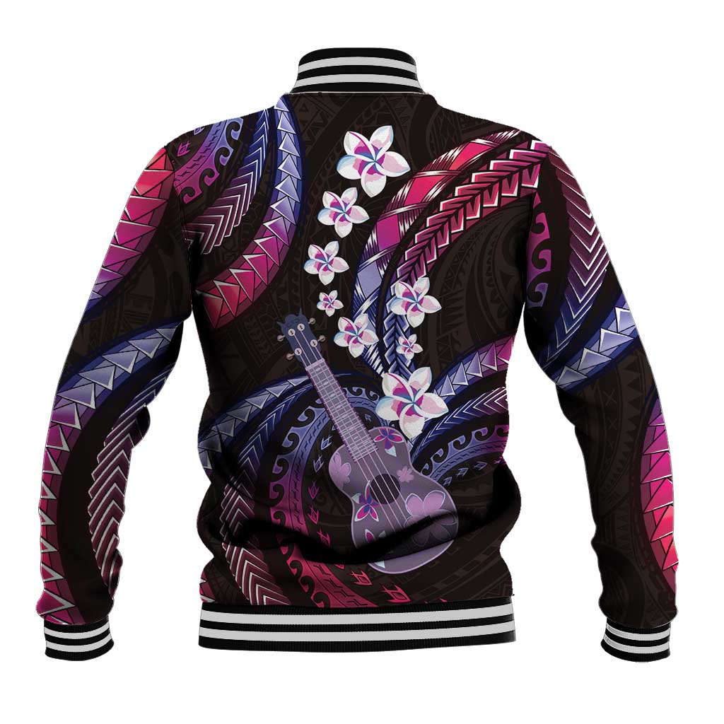 Hawaiian Ukulele Baseball Jacket Sweet Dream Fantastic Plumeria LT01 - Polynesian Pride