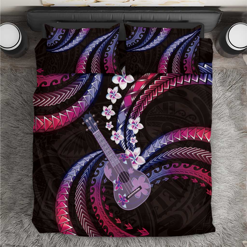 Hawaiian Ukulele Bedding Set Sweet Dream Fantastic Plumeria LT01 Pink - Polynesian Pride