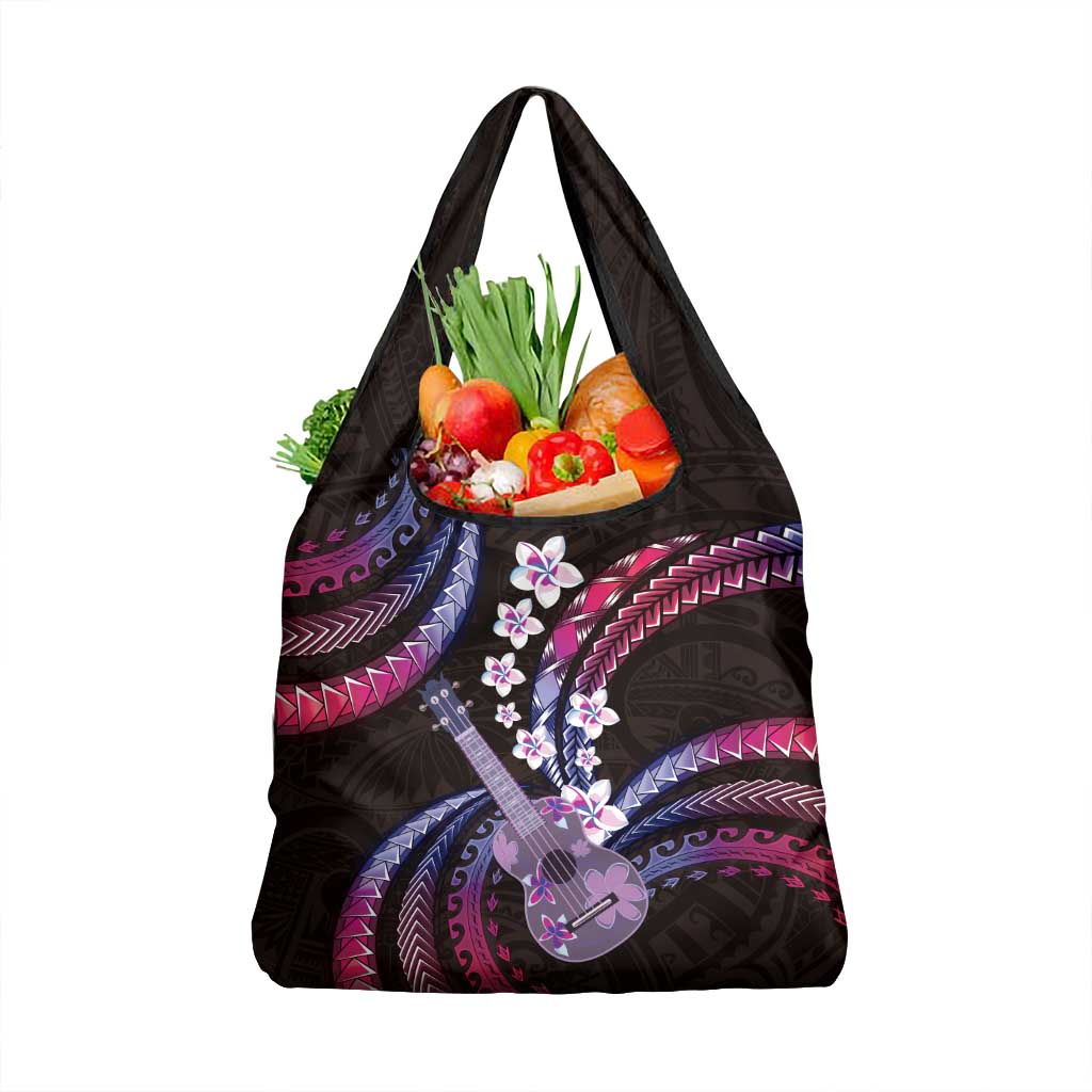 Hawaiian Ukulele Grocery Bag Sweet Dream Fantastic Plumeria LT01 1-pack One Size Pink - Polynesian Pride