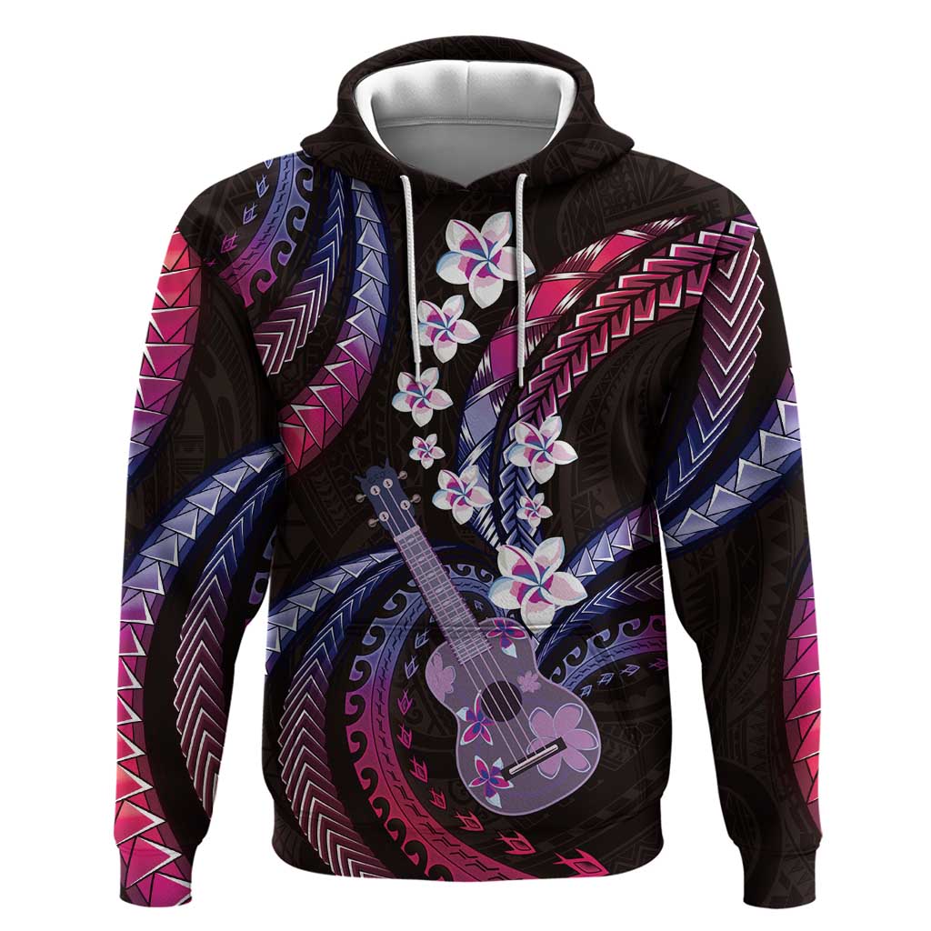 Hawaiian Ukulele Hoodie Sweet Dream Fantastic Plumeria LT01 Pullover Hoodie Pink - Polynesian Pride